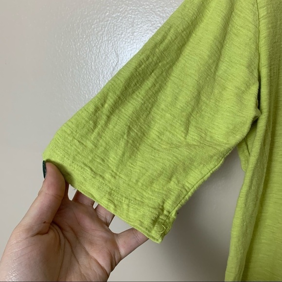 [Cut Loose] Chartreuse Green Cropped Short Sleeve Top - Picture 3 of 9